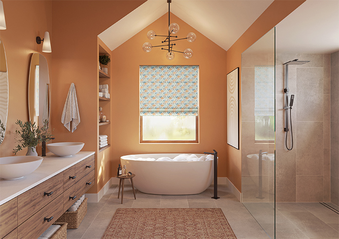 Foxley Faux Silk, Nautilus - Motorised Roman Blind - Image 8